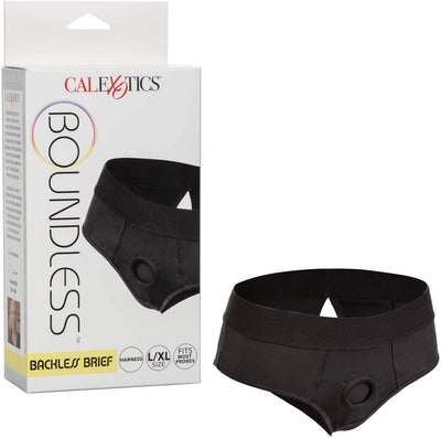 Calexotics Boundless Backless Brief S/M-Adult Toys - Strap On - Harness-CalExotics-Danish Blue Adult Centres