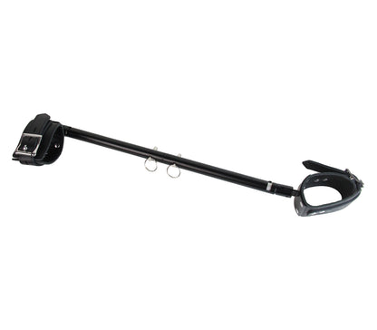 Black Adjustable Spreader Bar with Cuffs-Bondage & Fetish - Cuffs & Restraints-Love In Leather-Danish Blue Adult Centres