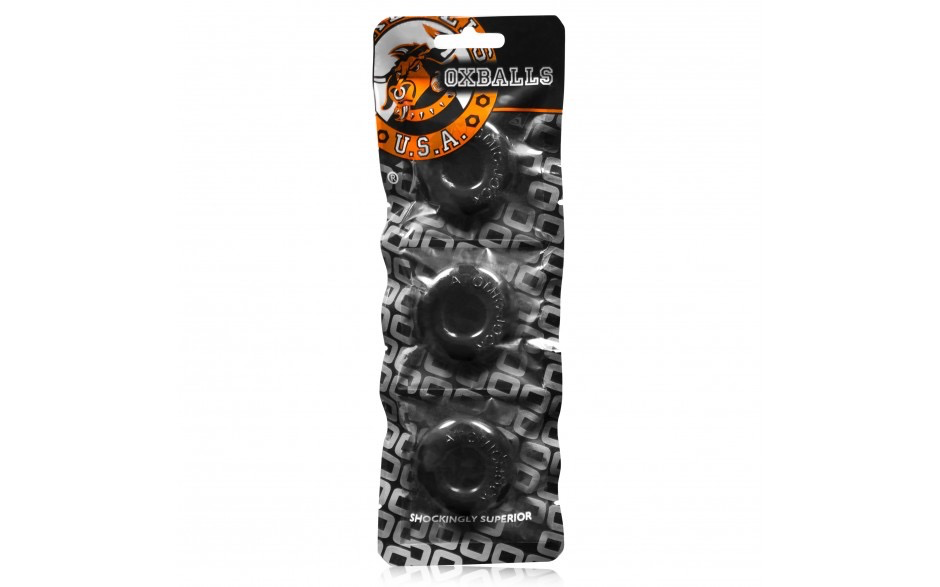 Oxballs Ringer 'Do-Nut-1' Cock Ring (3 Pack)-Adult Toys - Cock Rings - Metalsteel-Oxballs-Danish Blue Adult Centres