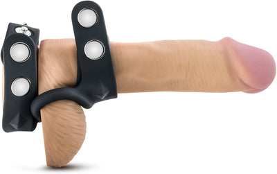 Performance VS8 Silicone Double Cock & Ball Strap-Adult Toys - Cock Rings - Separators-Blush-Danish Blue Adult Centres