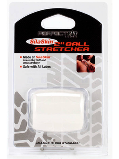 Perfect Fit Silaskin Ball Stretcher 2 inch (Opaque White)-Adult Toys - Cock Rings - Ball Stretchers-Perfect Fit-Danish Blue Adult Centres