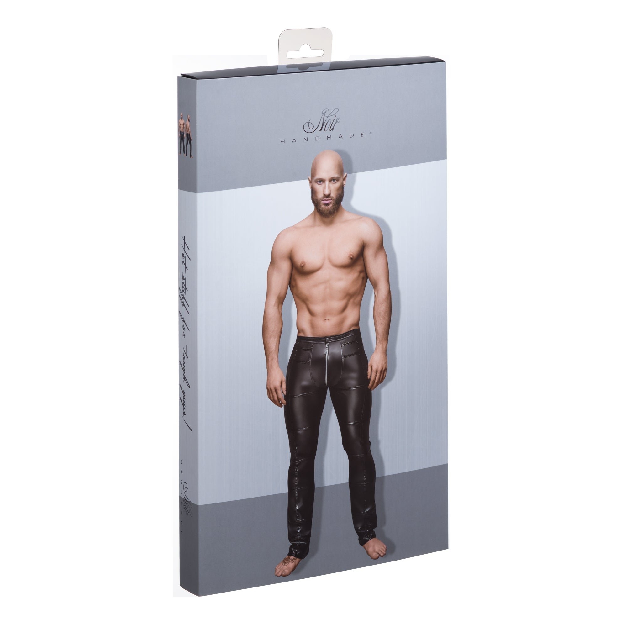 Sexy Pants With Hot Details-Clothing - Underwear & Panties - Mens Room in Front-Noir-Danish Blue Adult Centres