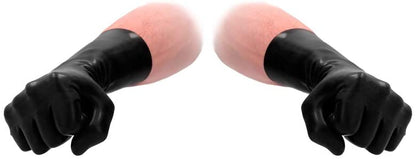 Fist-It Latex Short Gloves (Black) - One Pair-Bondage & Fetish - Sensation Play-Shots-Danish Blue Adult Centres