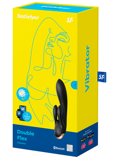 Satisfyer Double Flex - Black-Adult Toys - Vibrators - Remote Controllable-Satisfyer-Danish Blue Adult Centres