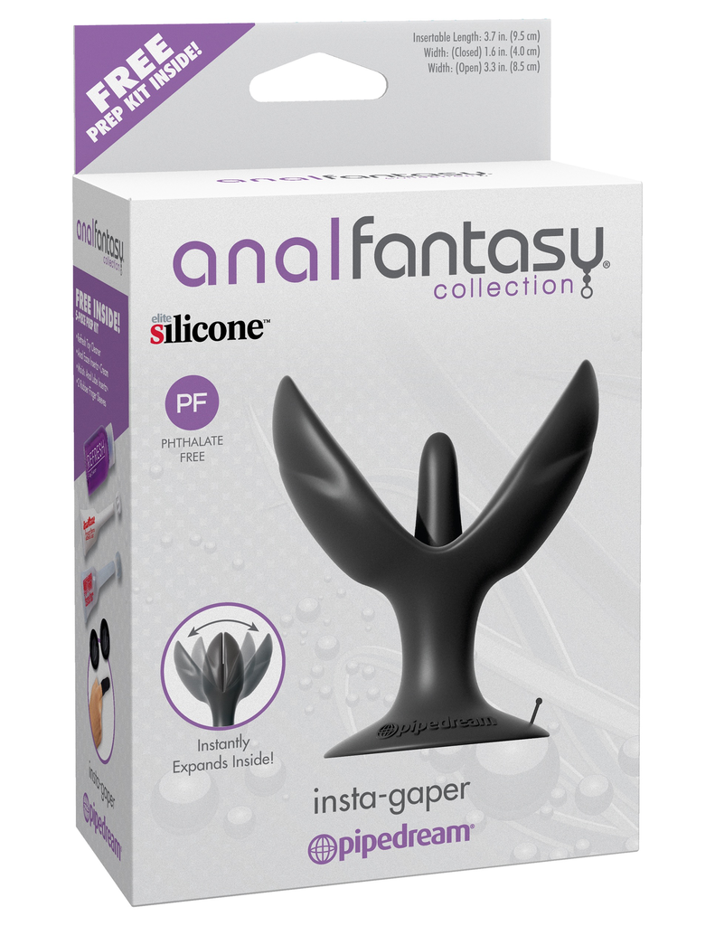 Pipedream Anal Fantasy Collection Insta-Gaper (Black)-Adult Toys - Anal - Tunnels & Gapers-Pipedream-Danish Blue Adult Centres