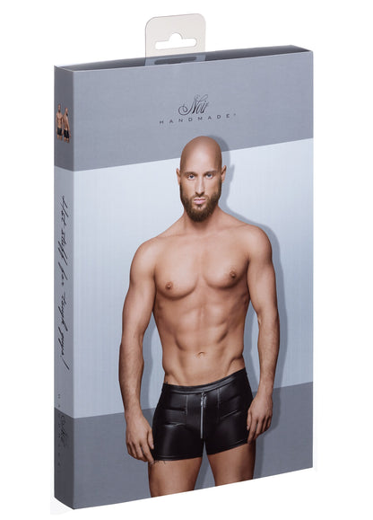 Sexy Shorts With Hot Details-Clothing - Underwear & Panties - Mens Room in Front-Noir-Danish Blue Adult Centres