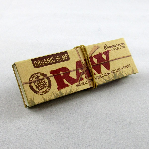 RAW Organic Hemp Connoisseur Cig. Papers 1/4 Size + Tips-Lifestyle - Smoking Accessories-RAW-Danish Blue Adult Centres