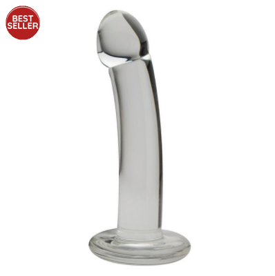 Spartacus - Basic Curve Glass 6in Smooth Dildo - Clear-Adult Toys - Dildos - Glass-Spartacus-Danish Blue Adult Centres