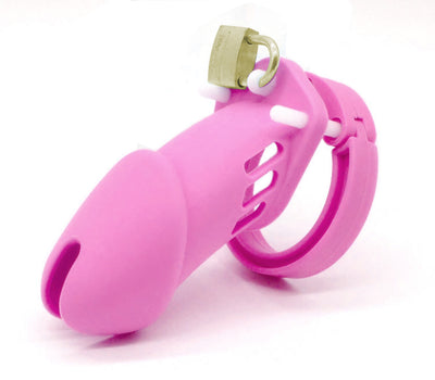 Love in Leather - Long Silicone Cock Cage - PINK-Adult Toys - Bondage & Fetish - Cages-Love In Leather-Danish Blue Adult Centres