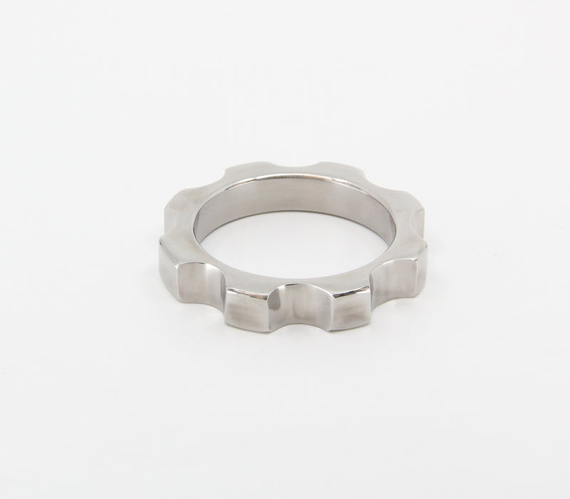 Love In Leather - Stainless Steel Cock Ring - Torque Style-Adult Toys - Cock Rings - Metalsteel-Love In Leather-Danish Blue Adult Centres