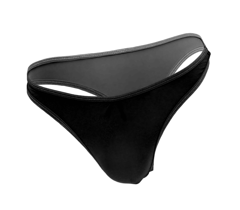 Love In Leather Mens Lycra G-string S/M Black-Clothing - Underwear & Panties - Mens Room in Front-Love In Leather-Danish Blue Adult Centres