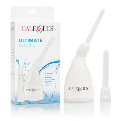CalEx White Ultimate Douche w/ 2 Nozzles-Lubricants & Essentials - Douches-CalExotics-Danish Blue Adult Centres