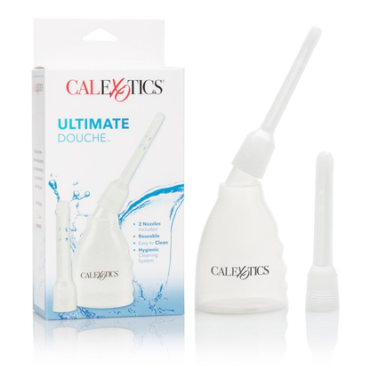 CalEx White Ultimate Douche w/ 2 Nozzles-Lubricants & Essentials - Douches-CalExotics-Danish Blue Adult Centres