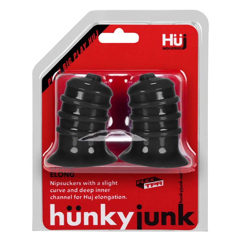 Hunkyjunk Elong Wide Base Nipsucker Cobalt (Black)-Bondage & Fetish - Nipple Play-Hunky Junk-Danish Blue Adult Centres