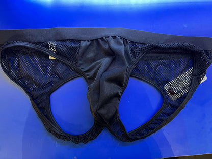 Men's Mesh Bumless Brief-Clothing - Underwear & Panties - Mens Room in Front-Poison Rose-Danish Blue Adult Centres