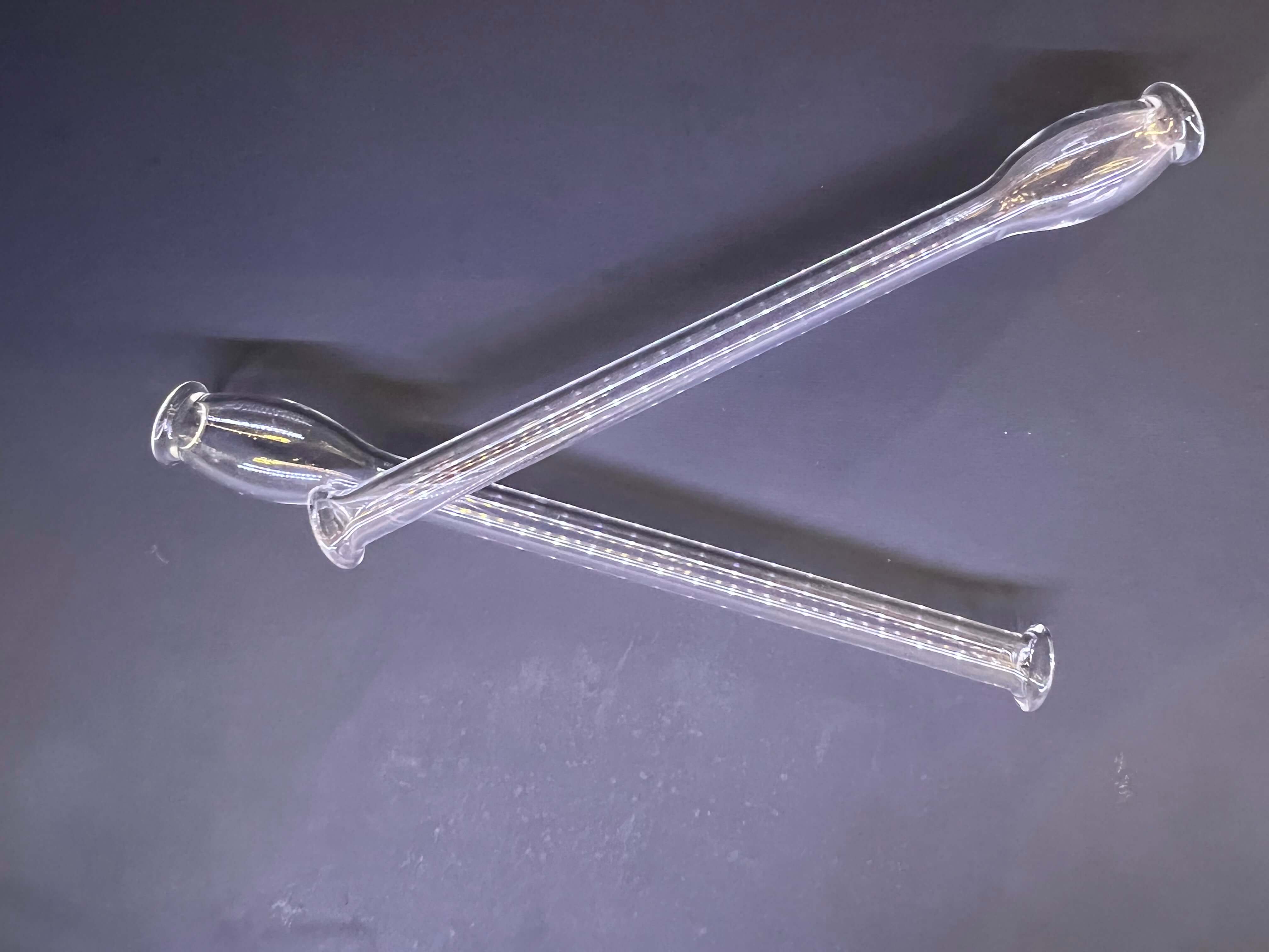 Glass Snorter/Tooter with Flared Bubble End 10 cm/4inch - Clear-Lifestyle - Snorters & Tooters-Agung-Danish Blue Adult Centres