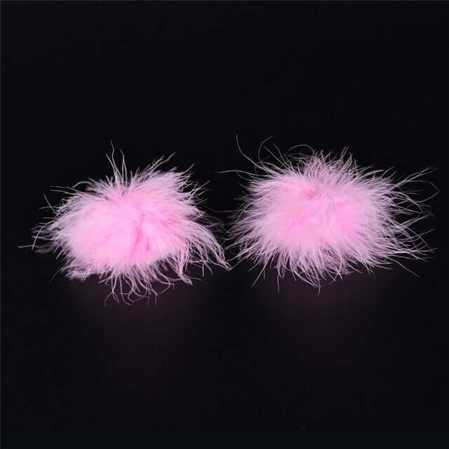 Poison Rose Fluffy Nipple Covers-Clothing - Accessories - Nipple-Poison Rose-Danish Blue Adult Centres