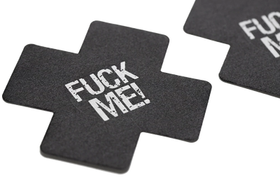 F*** Me Pastie (Black)-Clothing - Accessories - Nipple-To Be Updated-Danish Blue Adult Centres