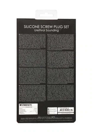 Silicone Rugged Nail Plug Set - Urethral Sounding - Black-Bondage & Fetish - Urethra-Ouch-Danish Blue Adult Centres