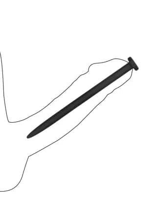 Silicone Rugged Nail Plug Set - Urethral Sounding - Black-Bondage & Fetish - Urethra-Ouch-Danish Blue Adult Centres