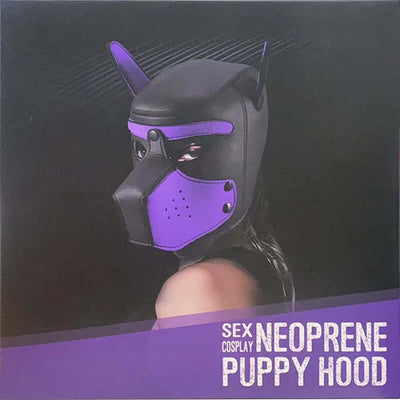 Neoprene Puppy Hood - Red-Bondage & Fetish - Mask, Hood, Blindfolds-Daytona-Danish Blue Adult Centres