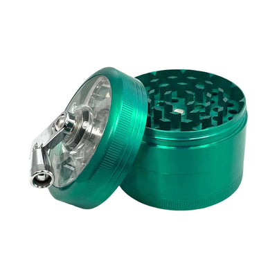 Ally Crank Metal Grinder - 4 Chamber (Assorted)-Lifestyle - Smoking Accessories-Agung-Danish Blue Adult Centres