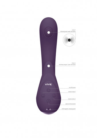 Shots Vive - Miki Pulse Wave Rabbit Vibrator-Adult Toys - Vibrators - Rabbits-Vive-Danish Blue Adult Centres