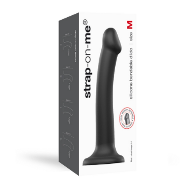 Strap On Me Dual Density Medium - Black-Adult Toys - Strap On - Attachments-Strap On Me-Danish Blue Adult Centres
