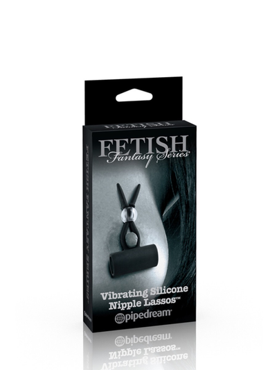 Pipedream Fetish Fantasy Limited Edition Vibrating Silicone Nipple Lassos (Black)-Unclassified-Pipedream-Danish Blue Adult Centres