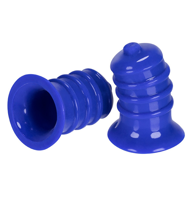 Hunky Junk - Elong Wide Base Nipsuckers Cobalt (Royal Blue)