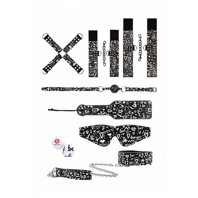 OUCH! Printed Bondage Kit-Bondage & Fetish - Kits-Ouch-Danish Blue Adult Centres