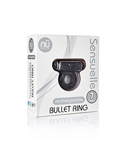 NU Sensuelle Bullet Cock Ring (Black)-Adult Toys - Cock Rings - Vibrating-NU Sensuelle-Danish Blue Adult Centres