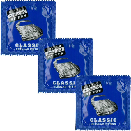 Four Seasons Condoms 12pk-Unclassified-Four Seasons-Danish Blue Adult Centres