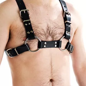 BRA003 Double Shoulder Bulldog Brace Harness Black-Clothing - Accessories - Harnesses-Love In Leather-Danish Blue Adult Centres