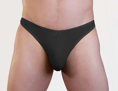 Love In Leather Mens Lycra G-string L/XL Black-Clothing - Underwear & Panties - Mens& - Room in Front-Love In Leather-Danish Blue Adult Centres
