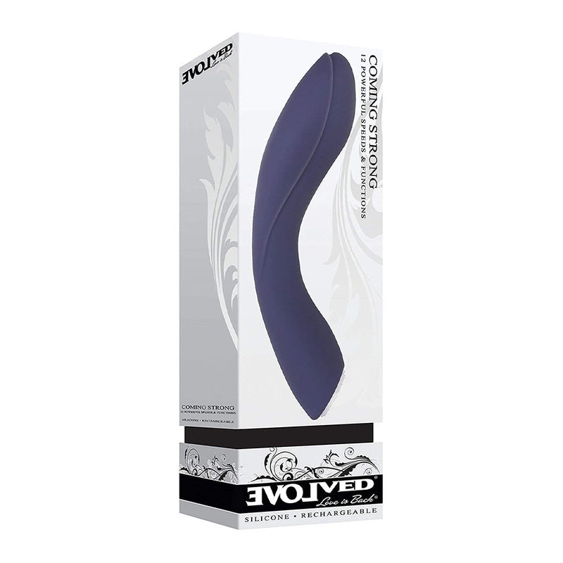 Evolved Coming Strong Rechargeable Vibrator (Navy)