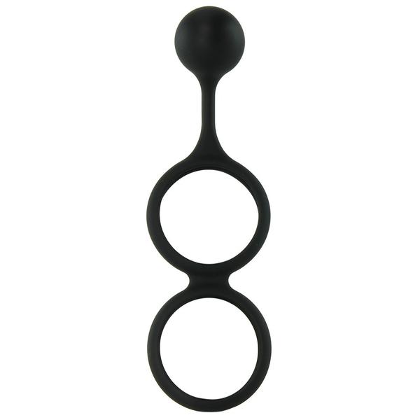 My Cockring Scrotum w/ Weight Ball Banger (Black)-Adult Toys - Cock Rings - Ball Stretchers-Nasstoys-Danish Blue Adult Centres