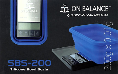 0.01g/200g On-Balance Silicone Bowl Digital Scale (Black)-Lifestyle - Scales - 0.01-On Balance-Danish Blue Adult Centres