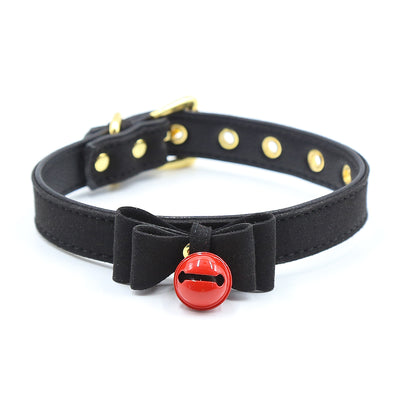 Leather PVC Collar With Cat Bell