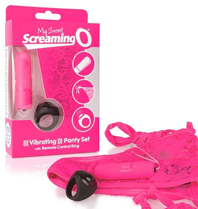 ScreamingO Vibrating Remote Control Panty Set Pink-Vibrators - Bullets-ScreamingO-Danish Blue Adult Centres