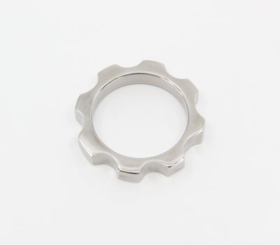 Love In Leather - Stainless Steel Cock Ring - Torque Style-Adult Toys - Cock Rings - Metalsteel-Love In Leather-Danish Blue Adult Centres