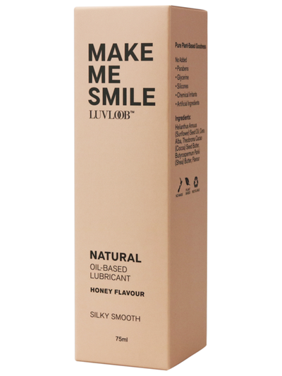 LUVLOOB - Make Me Smile Water-Based Lubricant Honey 75ml-Lubricants & Essentials - Lube - Flavours-LUVLOOB-Danish Blue Adult Centres