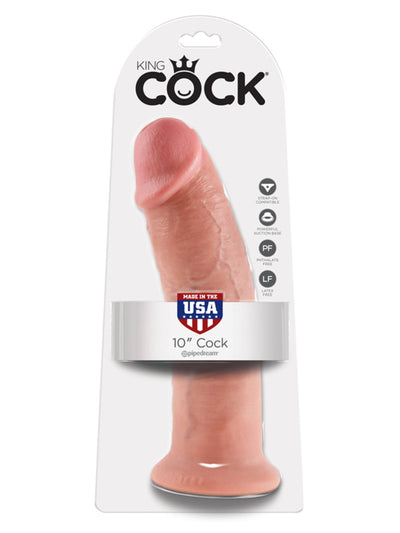 King Cock Realistic Dildo without balls 10inch Flesh-Adult Toys - Dildos - Realistic-King Cock-Danish Blue Adult Centres