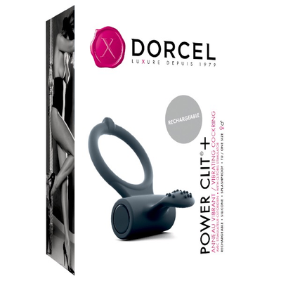 Dorcel Rechargeable Power Clit Plus Cock Ring-Adult Toys - Cock Rings - Vibrating-Dorcel-Danish Blue Adult Centres