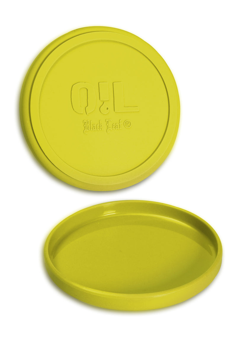 Silicone Plate - Yellow - 12cm Round-Lifestyle - Smoking Accessories-Black Leaf-Danish Blue Adult Centres