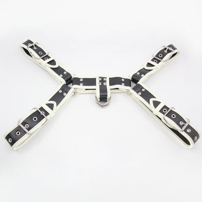 Love In Leather - Black & Glow in the dark Bulldog Harness-Adult Toys - Cock Rings-Love In Leather-Danish Blue Adult Centres