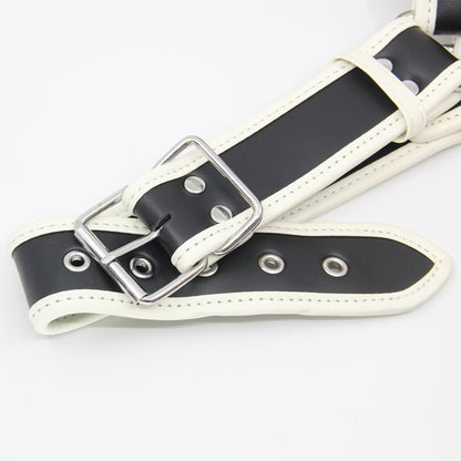 Love In Leather - Black & Glow in the dark Bulldog Harness-Adult Toys - Cock Rings-Love In Leather-Danish Blue Adult Centres