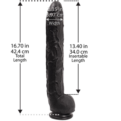Realistic oversized dildo with veined shaft