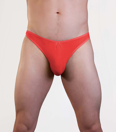 Love In Leather Mens Lycra G-string S/M Red-Clothing - Underwear & Panties - Mens& - Room in Front-Love In Leather-Danish Blue Adult Centres
