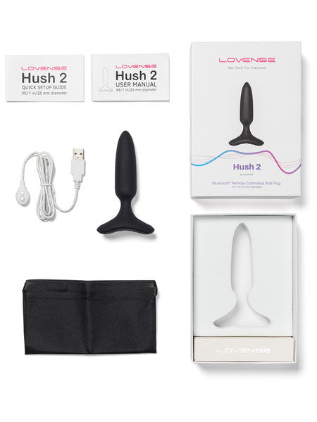 Lovense Hush 2.0 Bluetooth Vibrating Butt Plug (1.25in)-Adult Toys - Anal - Plugs-Lovense-Danish Blue Adult Centres